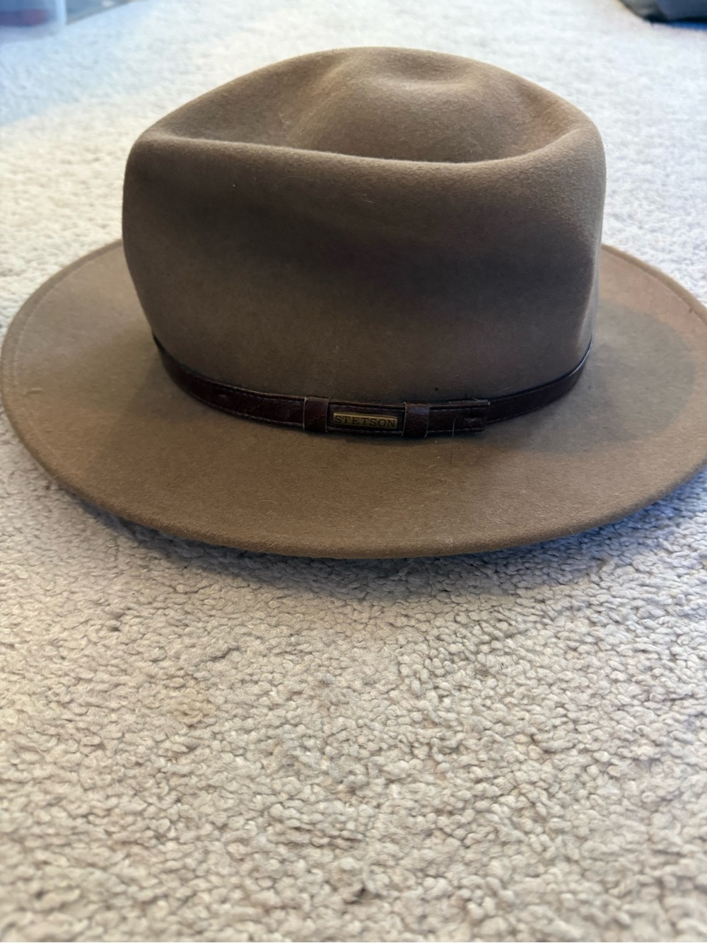 Stetson Brown Felt Hat with Leather Band